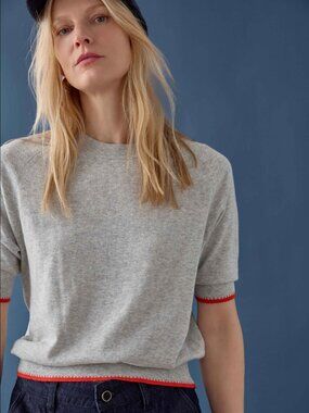 Lilla P Short Sleeve Saddle Sleeve Sweater